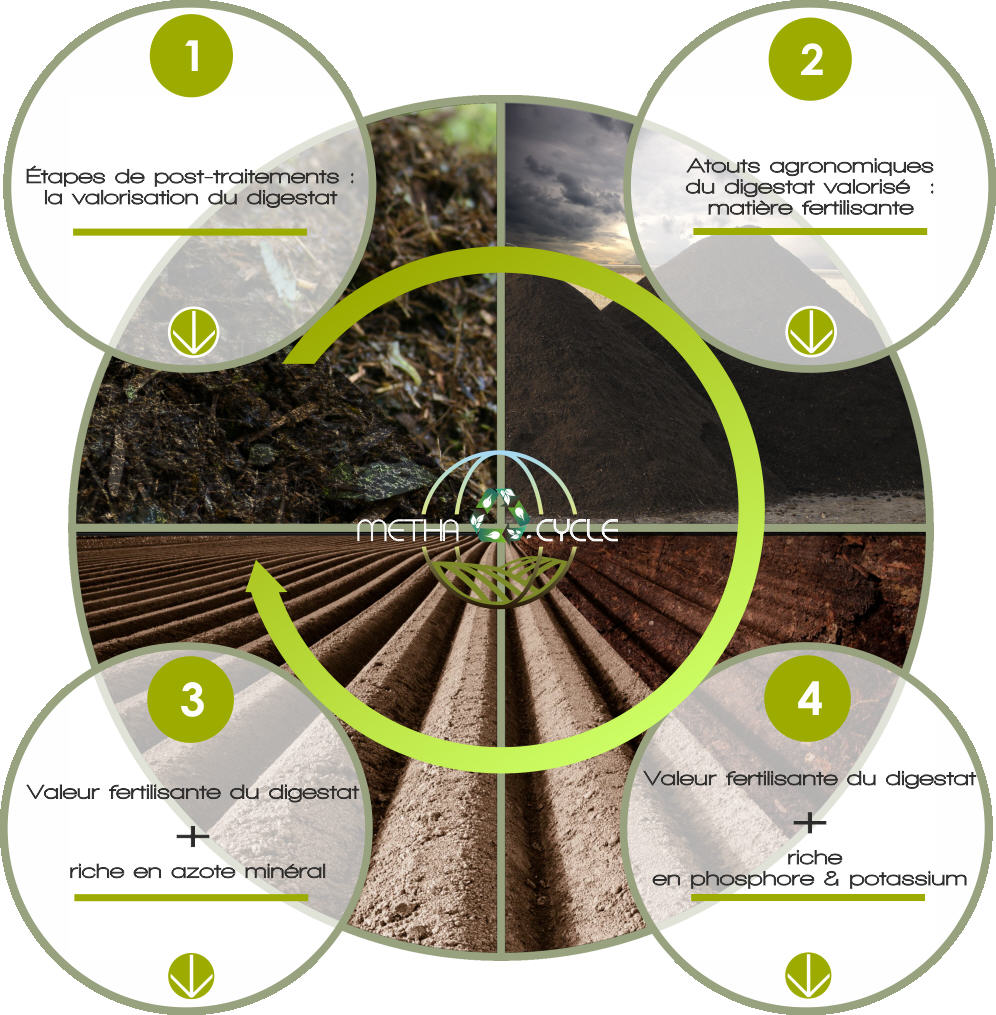 production d'un substrat agronomique avec m&eacute;tha-cycle